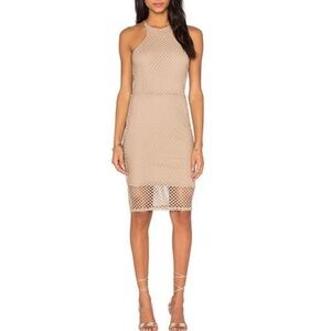 BOBI Prima Cotton Sleeveless High Neck Mini Dress in Crew Small